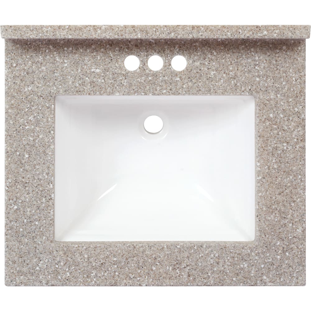 Charlotte Latte 25 X 22 Rectangle Vanity Top Home Outlet