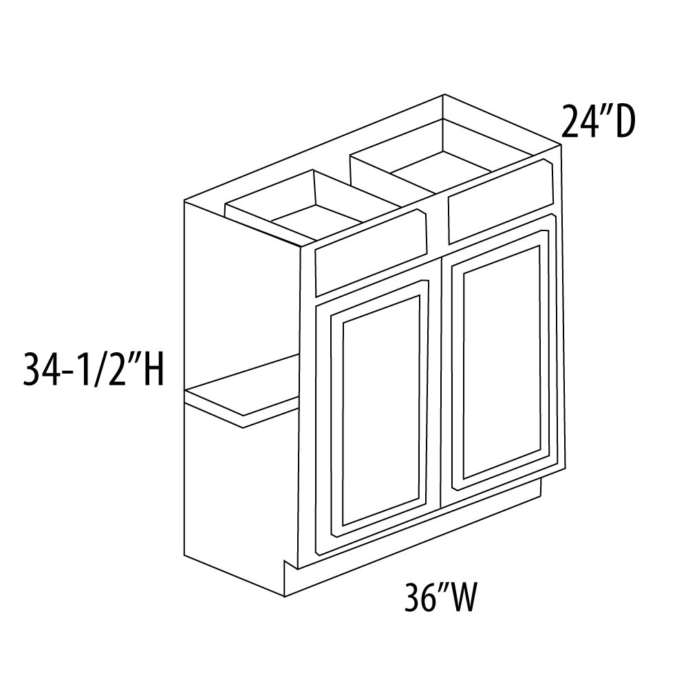 Cabinet White Shaker B36 Cabinet White Shaker B36