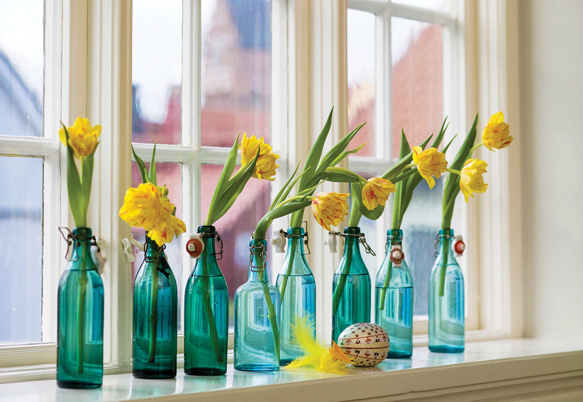 Flowers On Window Sill