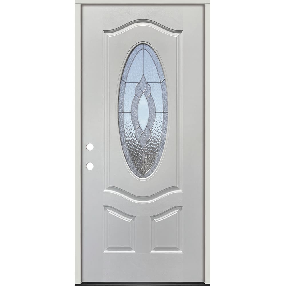 36 Rh Oval Glass Fiberglass Exterior Door Home Outlet