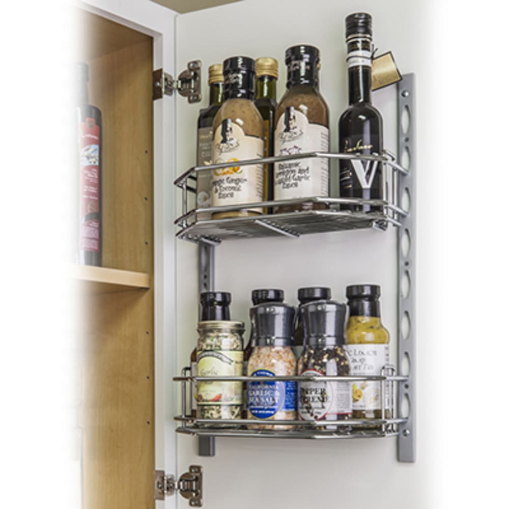 Cabinet Door Mounted Storage Tray Kit With 6 Deep Shelves