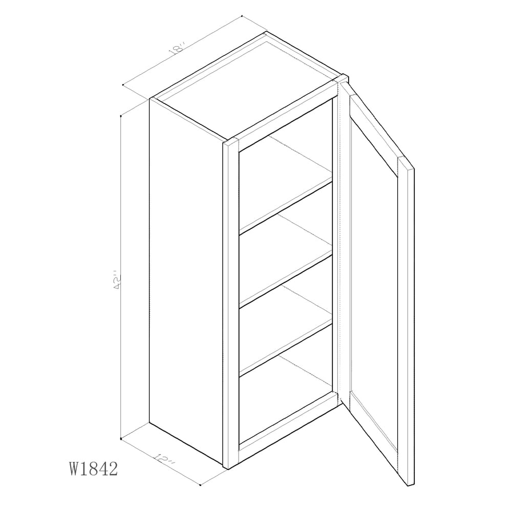 Cabinet White Shaker W1842 Cabinet White Shaker W1842