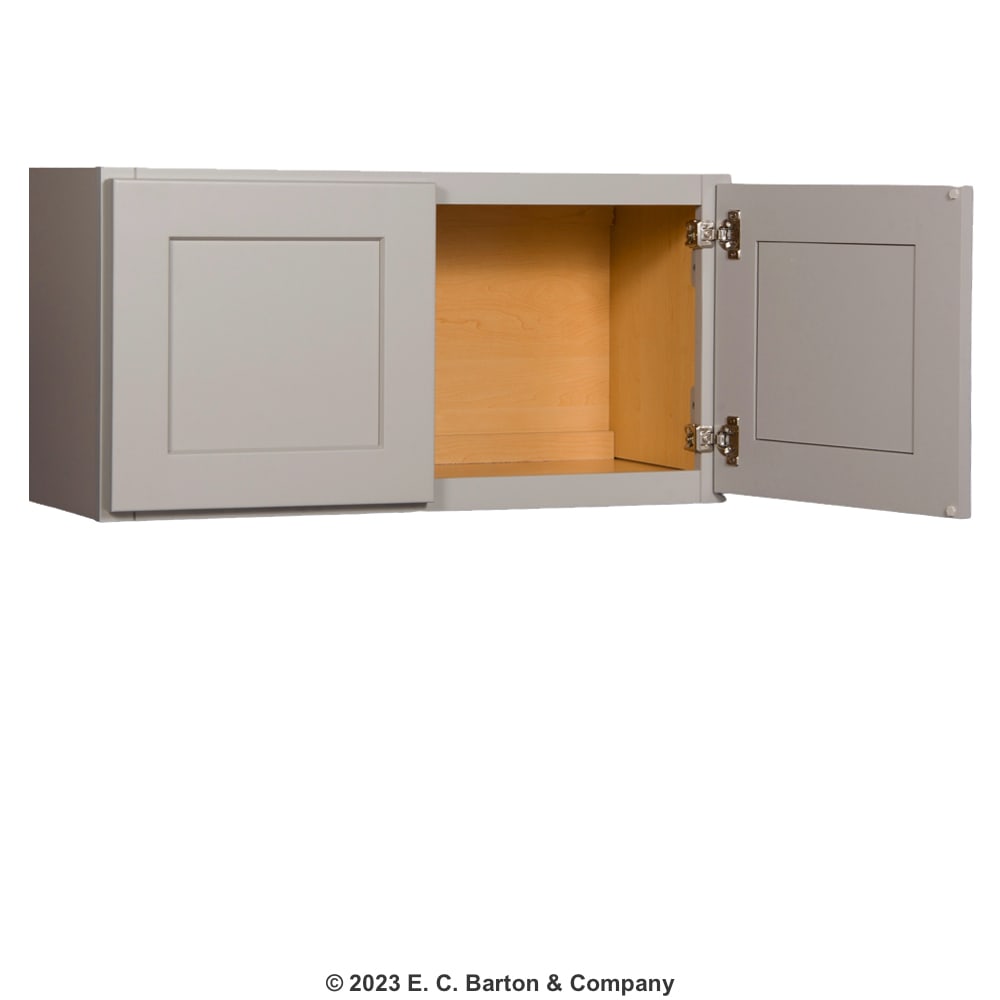 GHI Stone Harbor Gray Shaker 30" x 15" Wall Cabinet | Home ...