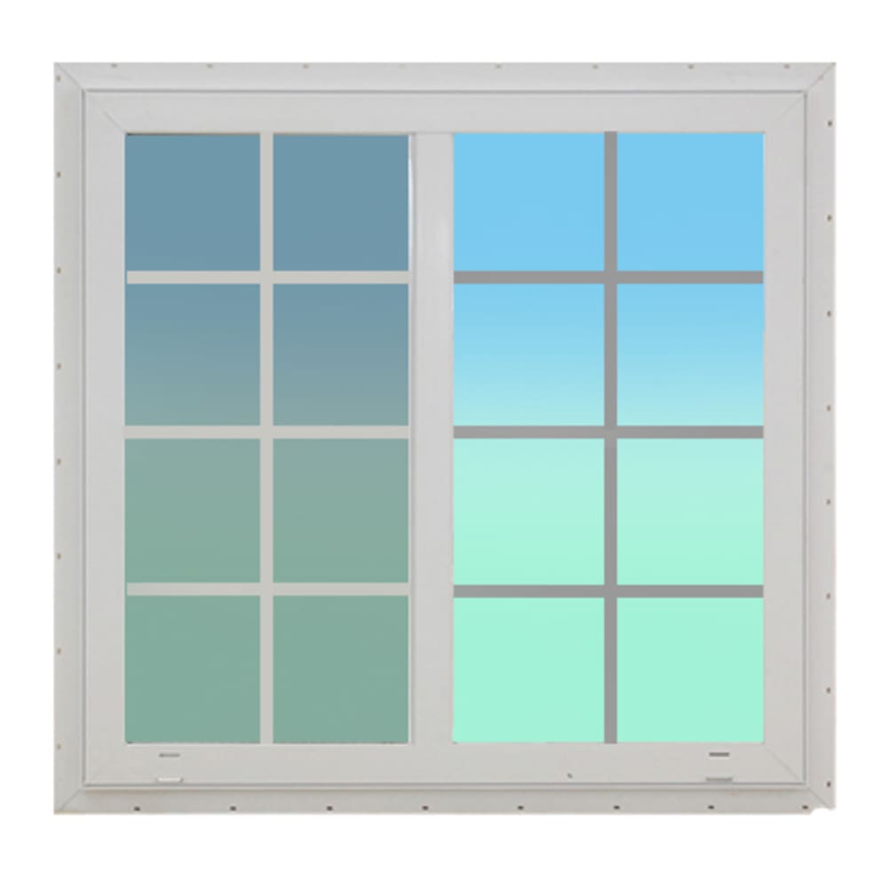 No maintenance vinyl construction Nailing fin attached Energy efficient Low E insulated glass Grids between the glass 8 8 grid 4550272 Windows, New Construction Vinyl