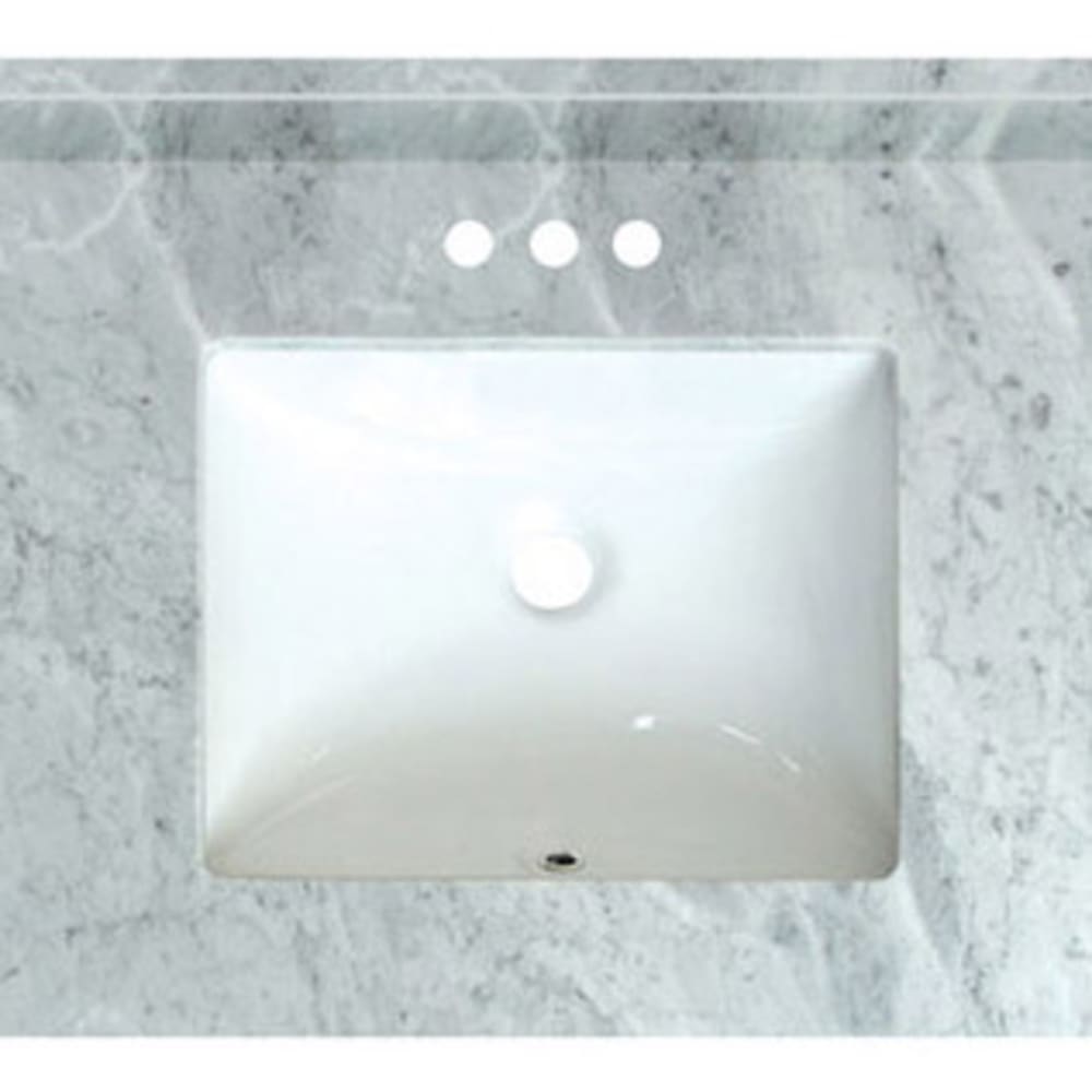 Enjoy the natural beauty and premiun quality of natural stone. It's the class and style you deserve! A beautiful accent to any color 5020722 Carrara Marble 25 x 22 Natural Marble Vanity Top