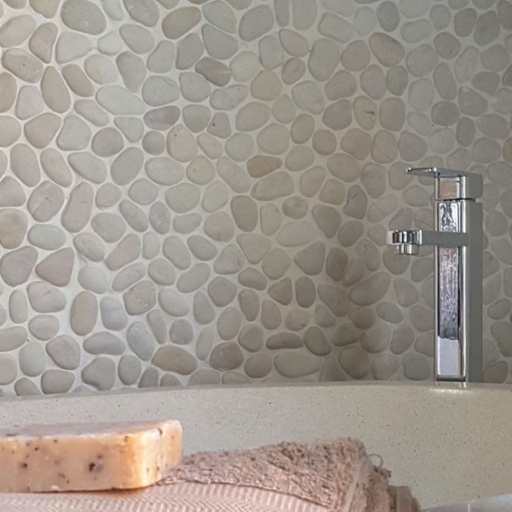 Mosaic Tile Zen Serenity Ivory Natural Pebble Mosaic Tile Zen Serenity Ivory Natural Pebble
