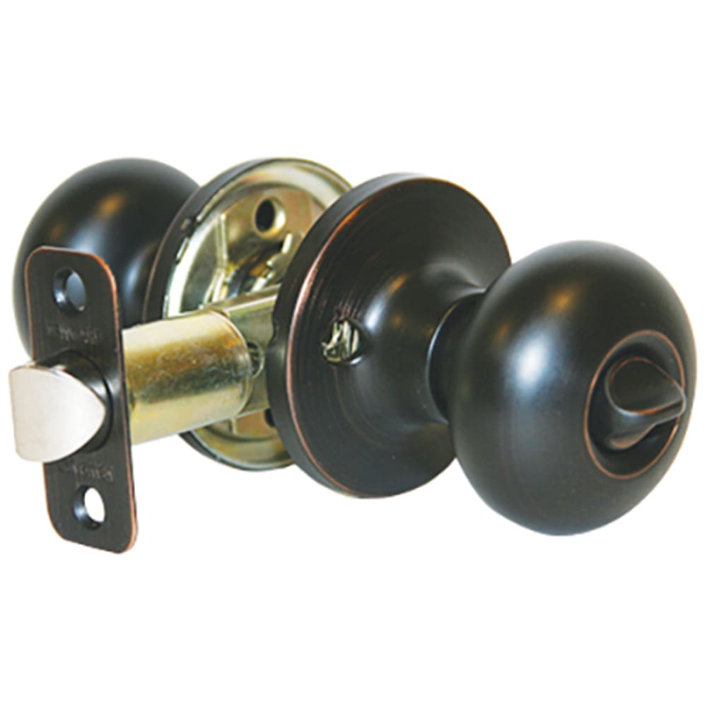 Newgard Mushroom Oil Rubbed Bronze Passage Knob. Features include a 25 year warranty on parts and finish. Newgard locks meet or exceed ANSI 7528732 Privacy Mushroom Lockset Oil Rubbed Bronze