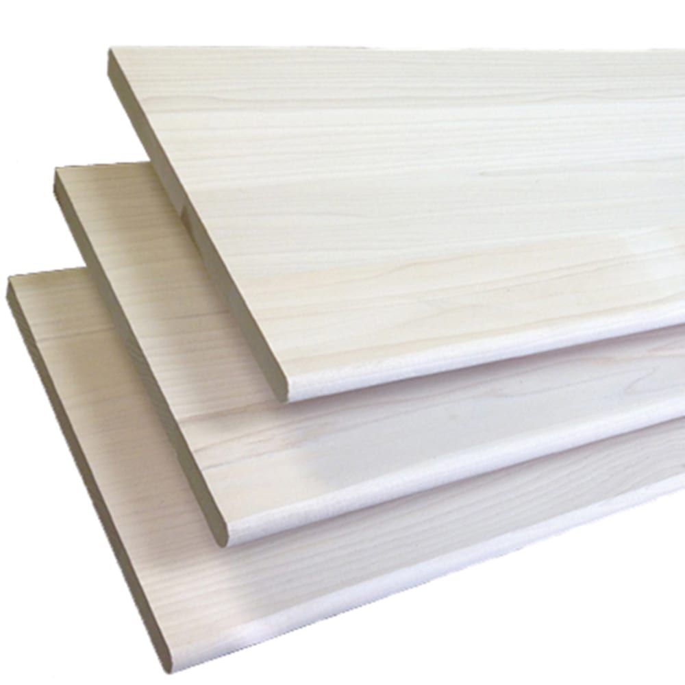 Genuine American Poplar Edge glued for stability Unfinished and ready to stain and or varnish Interior use Also great for shelving 4568120 Pine , Oak , Vinyl Boards, Stair Treads