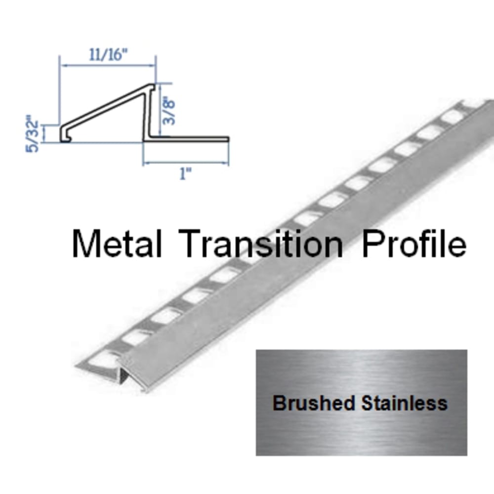 Brushed Stainless Steel Reducer 3 8 X 8 Metal Trim Home Outlet