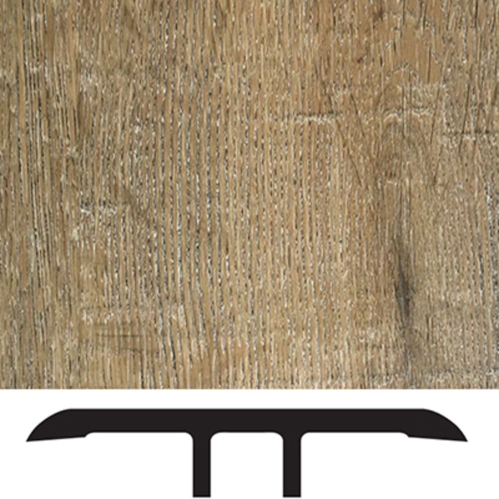 Adds a finishing touch to a floor with a matching color. LVT molding profile used to transition two floors of the same height, typically 5556039 Luxury Vinyl Floor Transition Molding Rustic Cypress Autumn Wheat