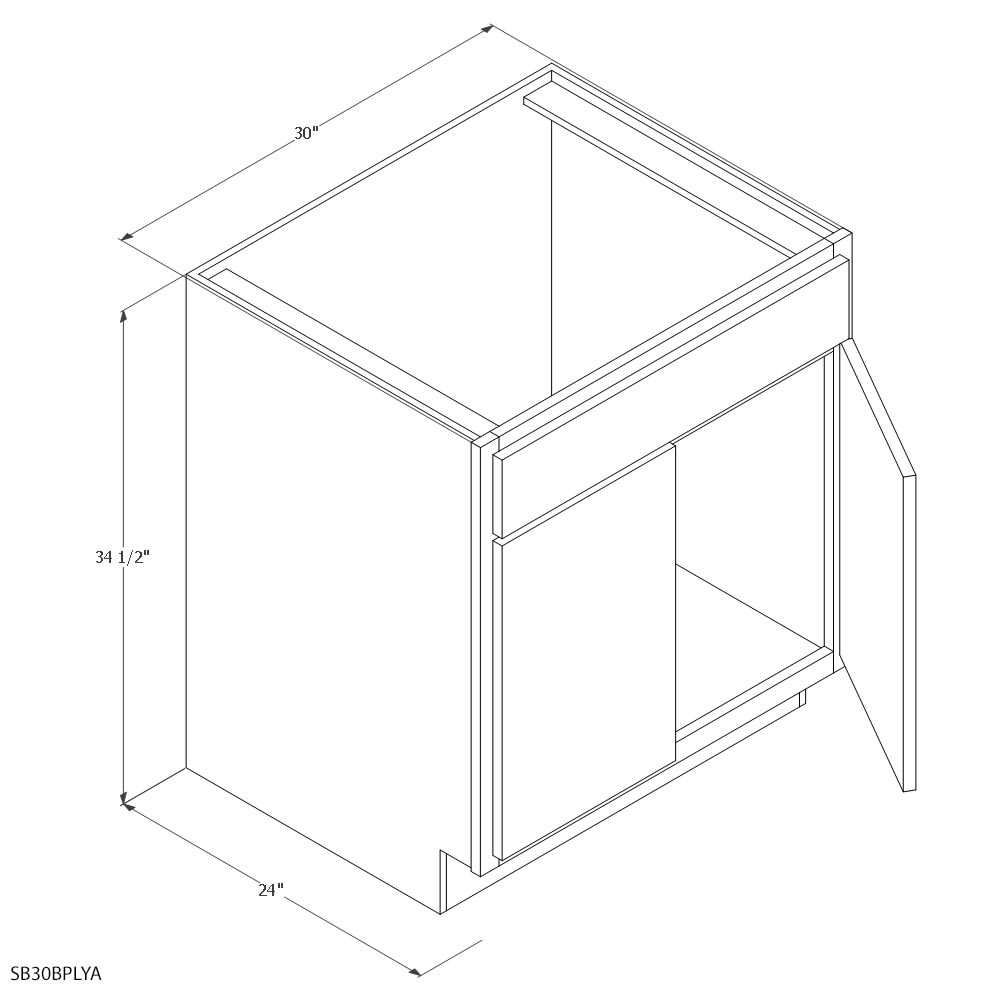 30 sink base cabinet