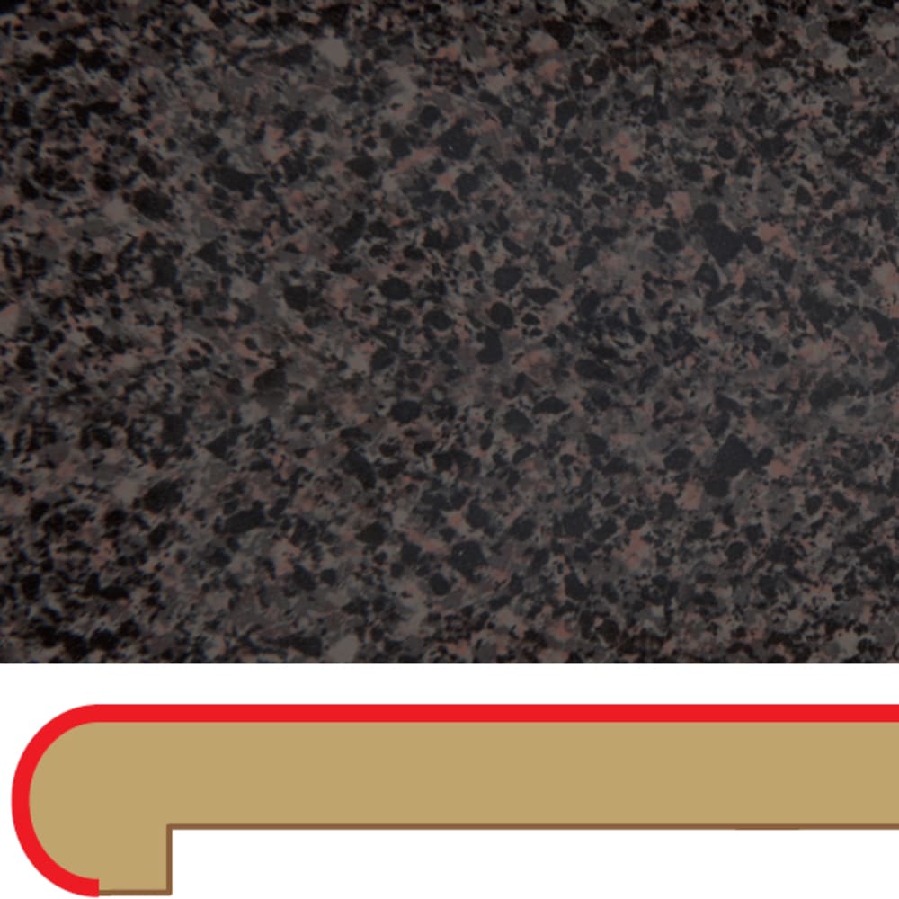 No polishing or resealing needed, and no seams! Simple to cut and install. Perfect for any kitchen, home office or anywhere work space is 55160126 Black Star Granite 3 039 x4 039 Post formed laminate Island Top
