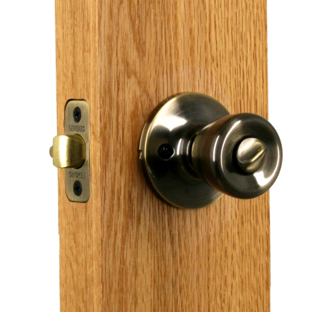 Privacy Tulip Lockset Antique Brass Privacy Tulip Lockset Antique Brass