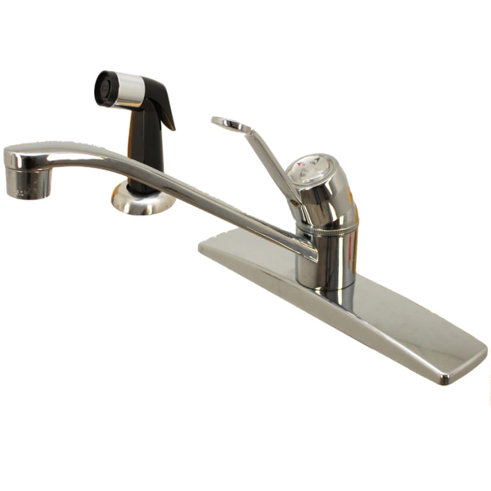 Single-Lever Kitchen Faucet with Spray, Chrome | Home Outlet