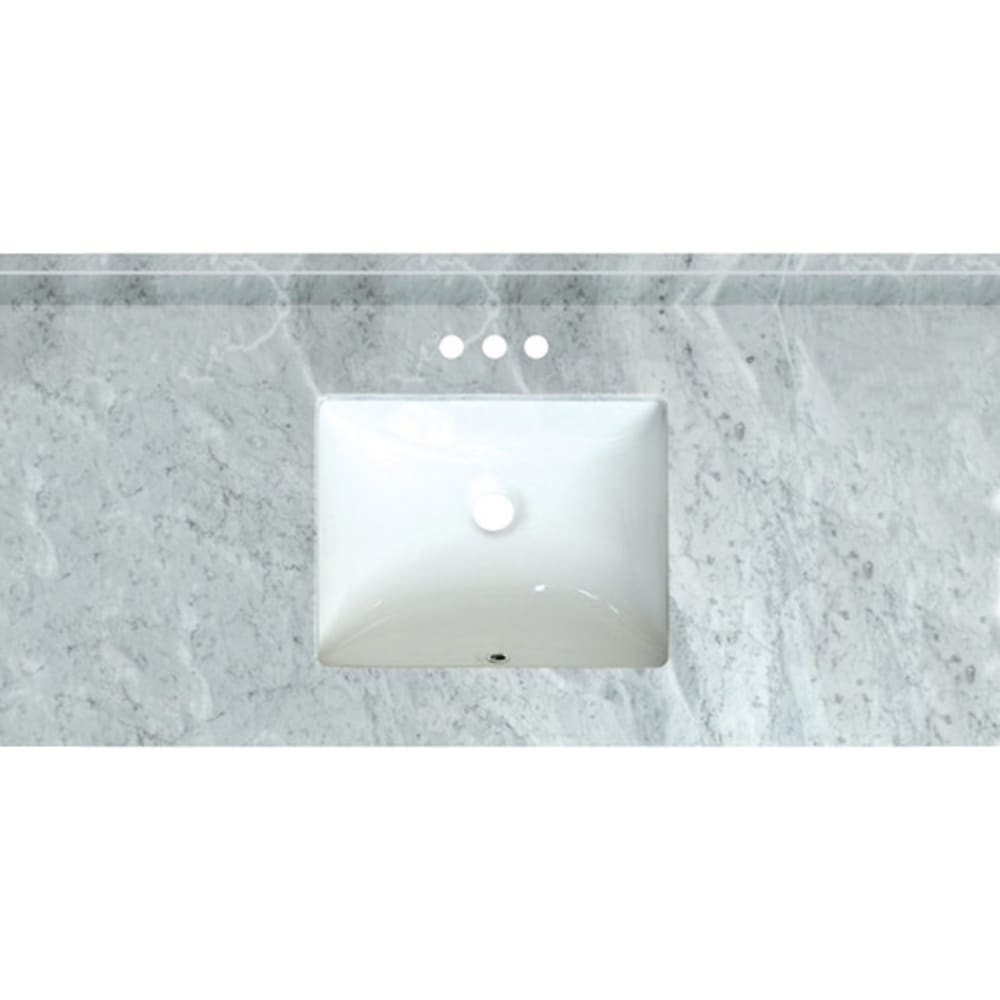 Enjoy the natural beauty and premiun quality of natural stone. It's the class and style you deserve! A beautiful accent to any color 5020725 Carrara Marble 49 x 22 Natural Stone Vanity Top
