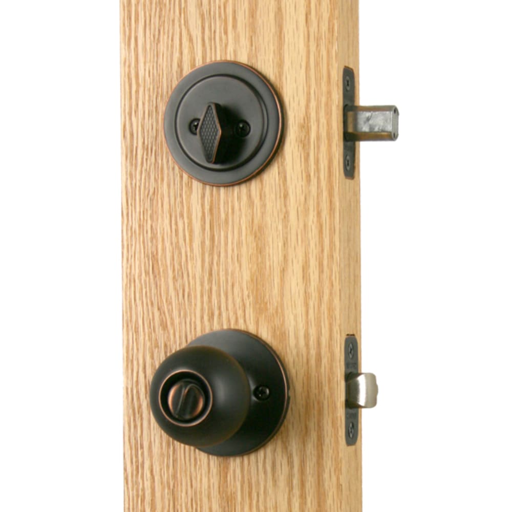 Newgard Ball Oil Rubbed Bronze Entry Combo Knob Deadbolt Features include a 25 year warranty on parts and finish Newgard locks meet or 7528298 Tools & Hardware, Locks