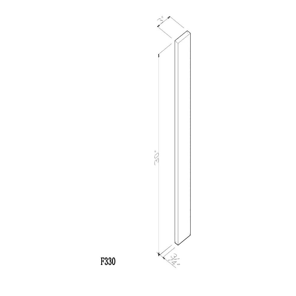 GHI Regal Oak 3" x 30" Wall Filler Strip Home Outlet
