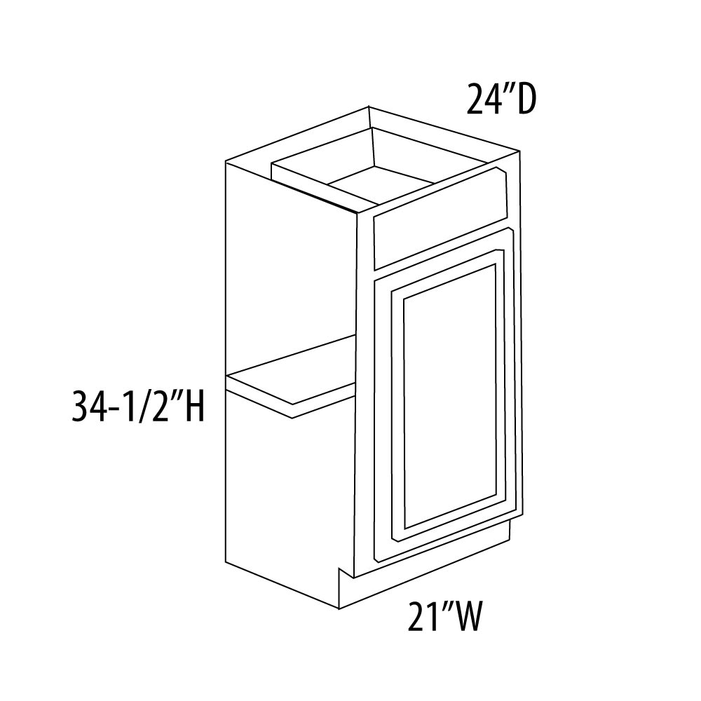 Cabinet White Shaker B21 Cabinet White Shaker B21
