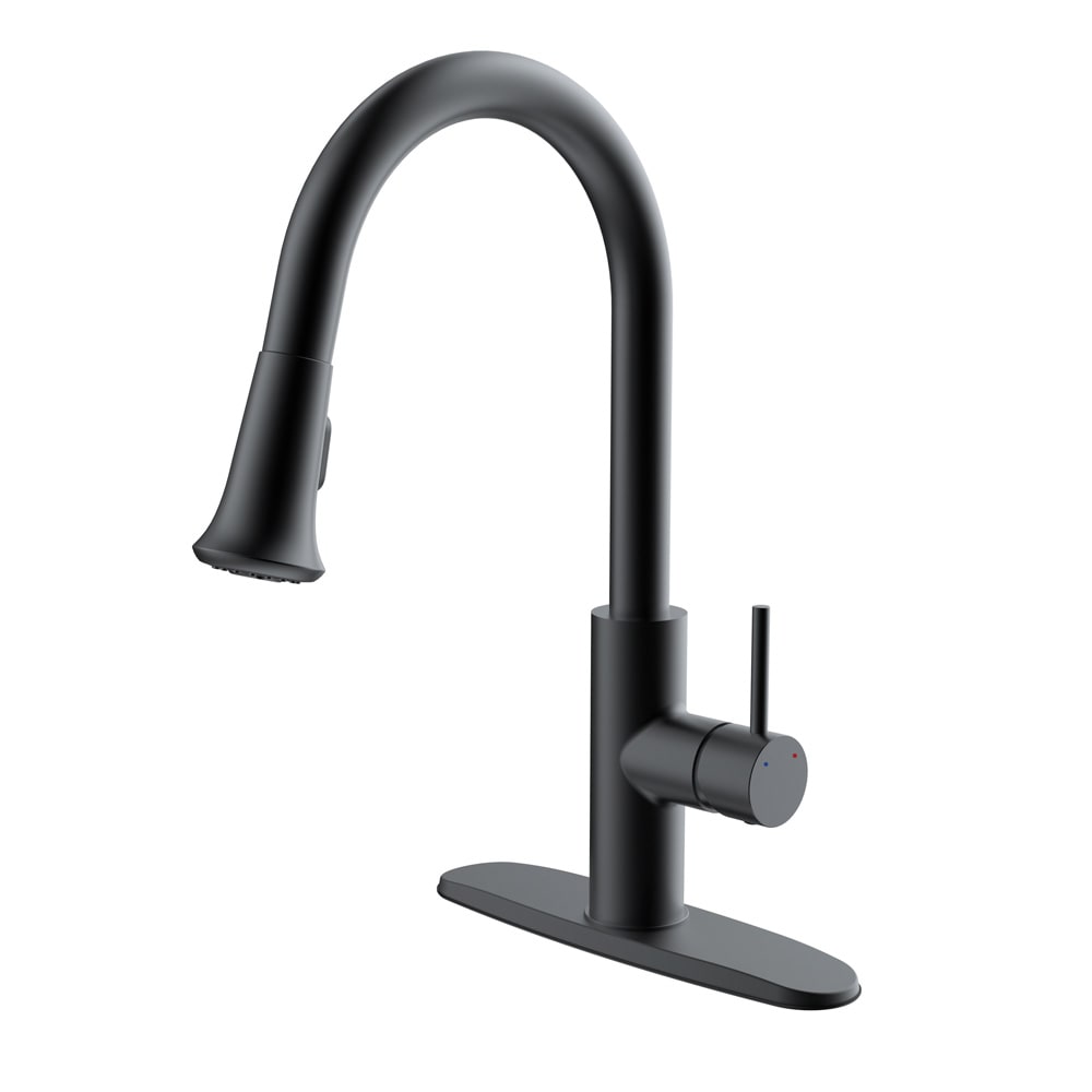 Brookfield Single Handle Pull Down Kitchen Faucet Matte Black Home