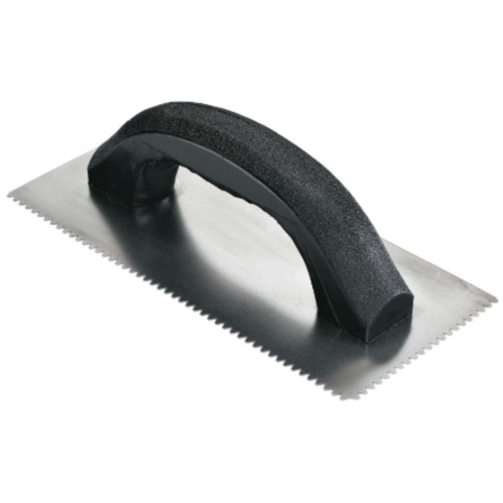 Adhesive application of carpet outdoor carpet vinyl backed carpet amp rubber tile Trowel measures 9 x 4 High impact 5552891 Flooring, Flooring Accessories