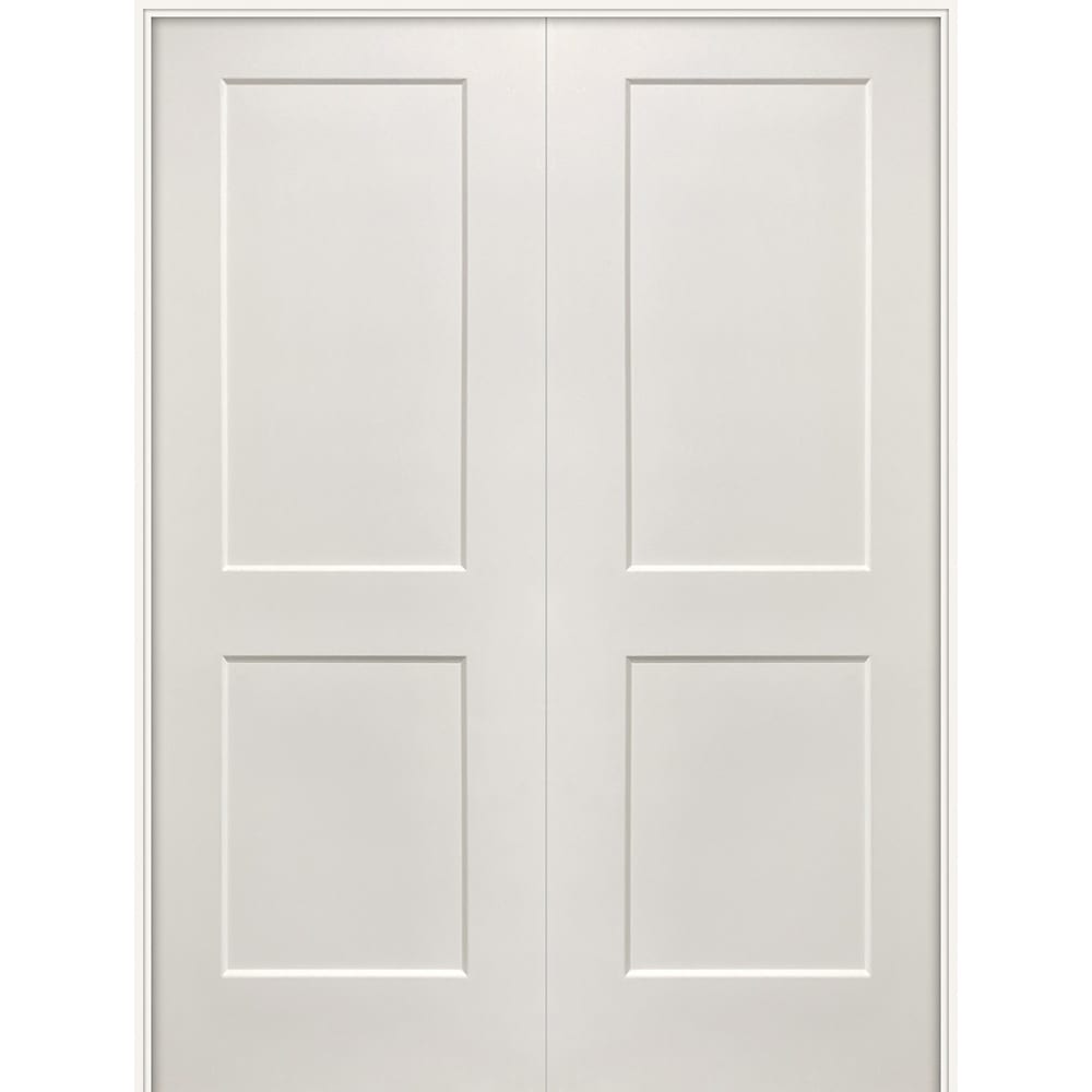 48" x 80" 2-Panel Flat Hollow-Core Interior Double Door Unit