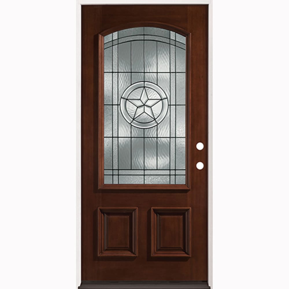 22 x 48 Insulated Glass Insert and Patina Black Texas Star Caming Pattern Left Hand Ready to install Completely 4526300 Doors, Door Units Exterior