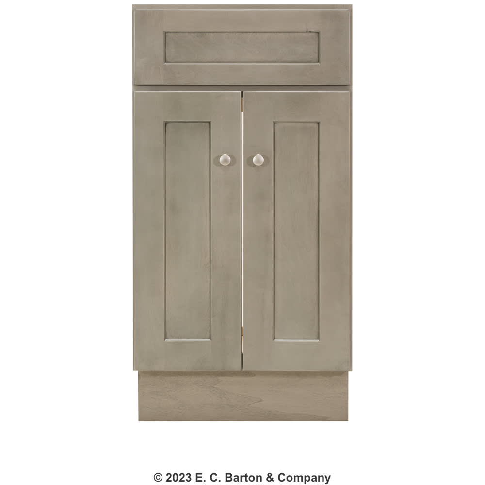 North Timber Driftwood Gray Shaker 18" x 16" Vanity Base Home Outlet