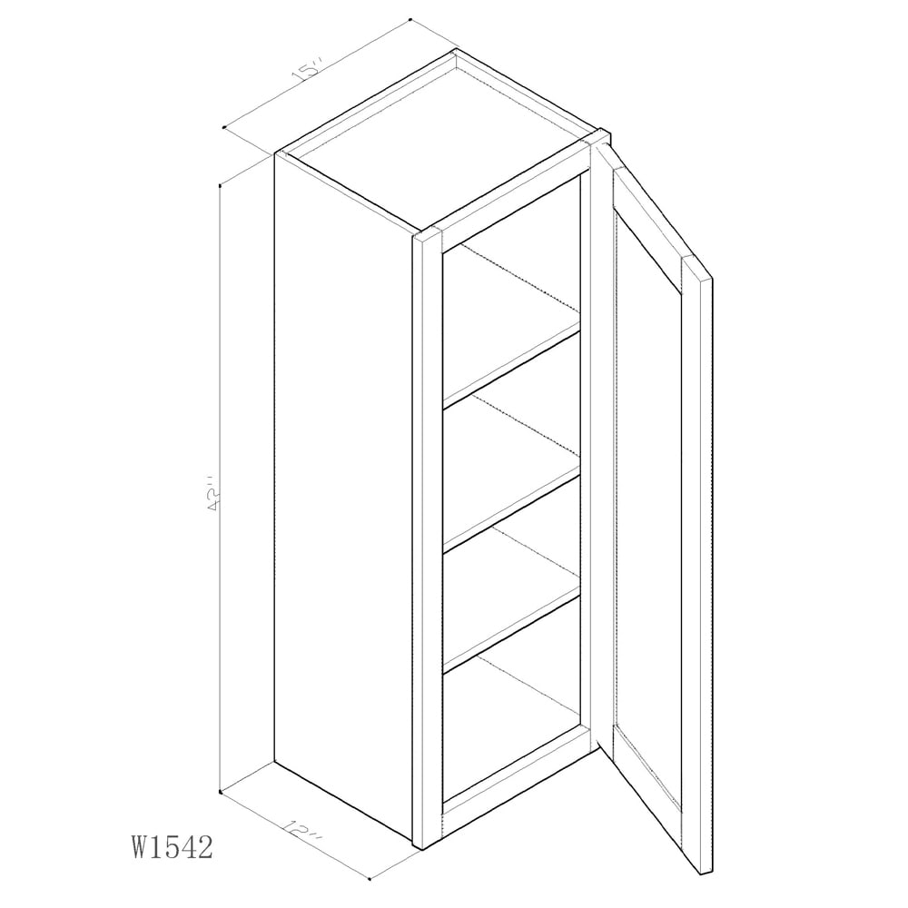 Cabinet White Shaker W1542 Cabinet White Shaker W1542