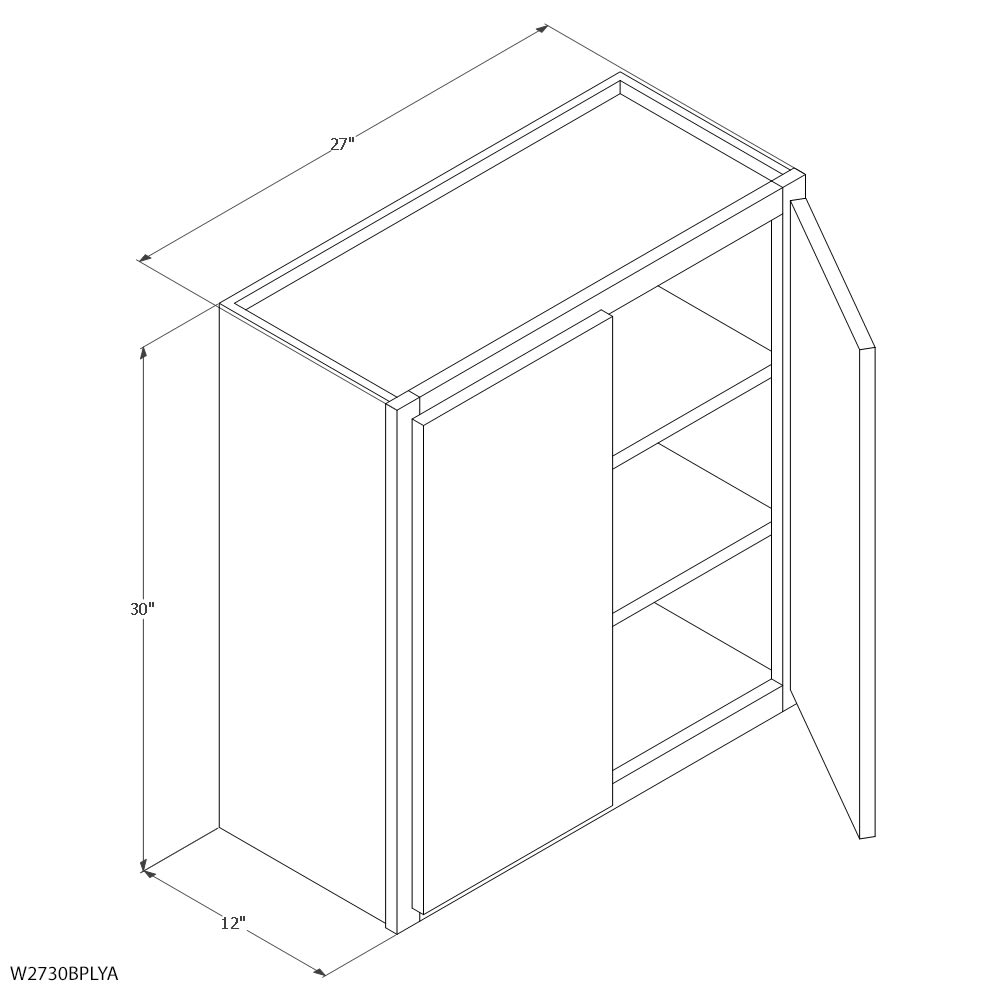 Cabinet Brighton Pecan W2730B Cabinet Brighton Pecan W2730B