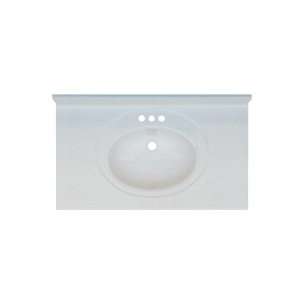 Vanity Top Standard Solid White Oval Bowl Vanity Top Standard Solid White Oval Bowl