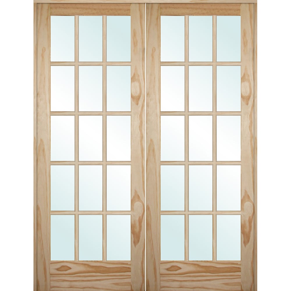 Tempered safety glass Genuine pine construction For interior use Completely set up unit 2 30 doors with 15 lite glass pattern 4528417 Doors, Door Units Interior