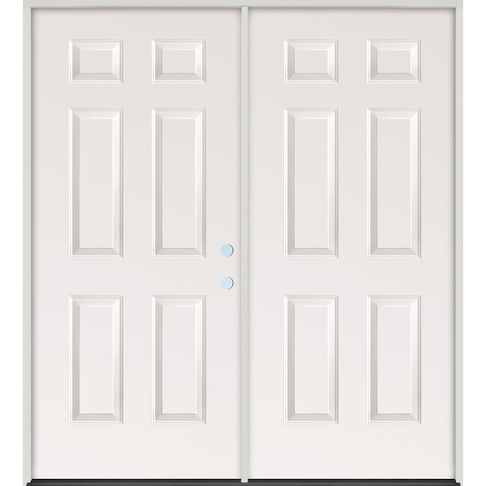 Both doors open Energy efficient insulated exterior door unit Completely assembled with full weatherstripping and fixed sill Primed 4532865 Doors, Door Units Exterior
