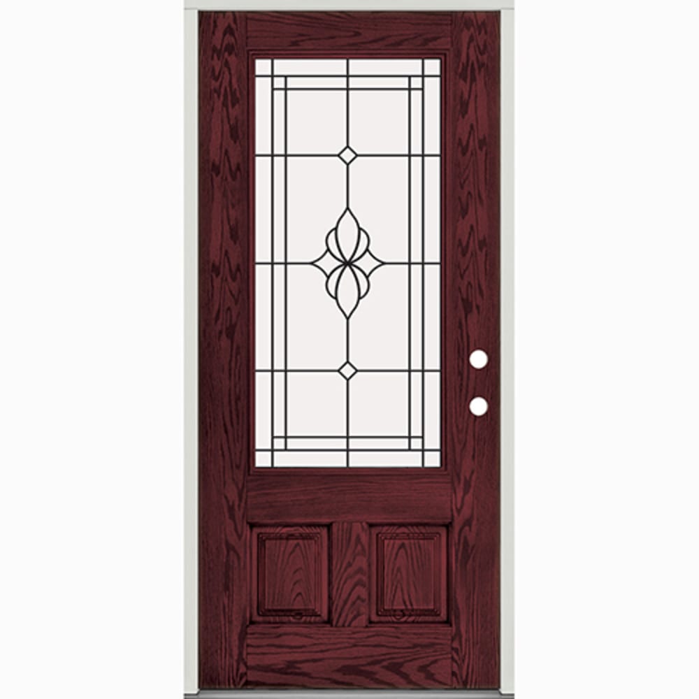22 x 48 Insulated Glass Insert And Decorative Patina Black Caming Pattern Left Hand Ready to install Completely 45320023 Doors, Door Units Exterior