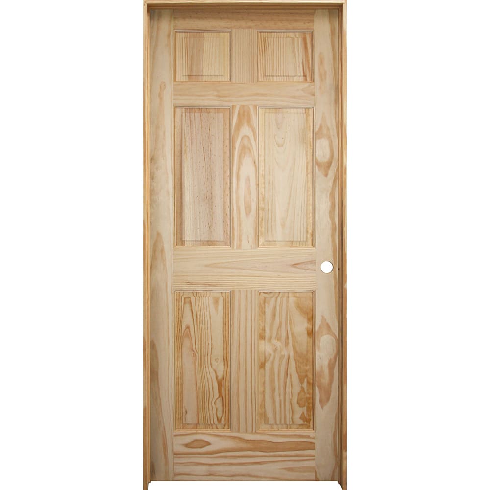 6 Panel Clear Pine 32 Interior Door Left Hand Home Outlet