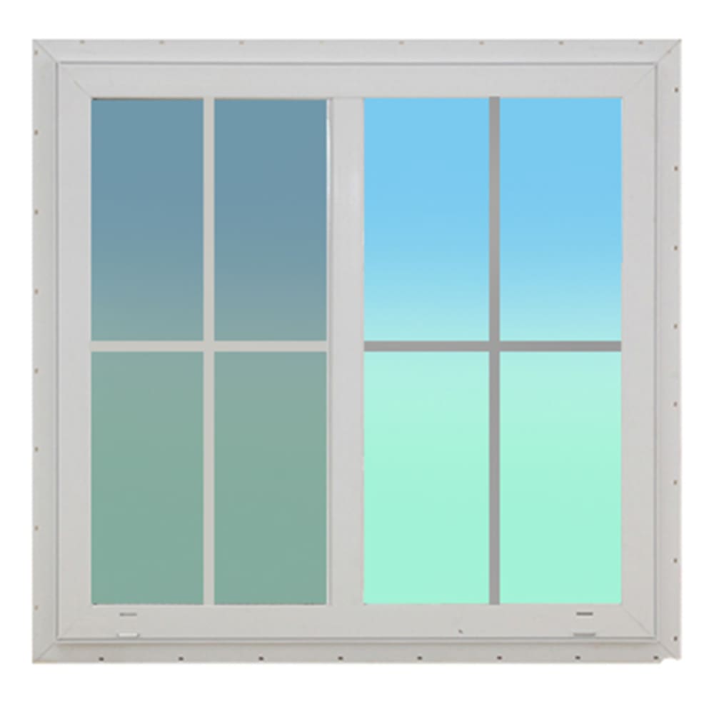 No maintenance vinyl construction Nailing fin attached Energy efficient Low E insulated glass Grids between the glass 4 4 grid 4550269 Windows, New Construction Vinyl