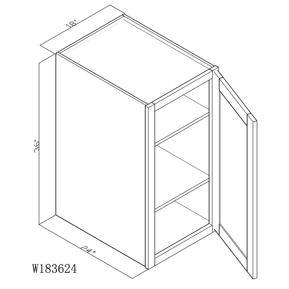 GHI Nantucket Linen 18" x 36" x 24" Wall Utility Home Outlet