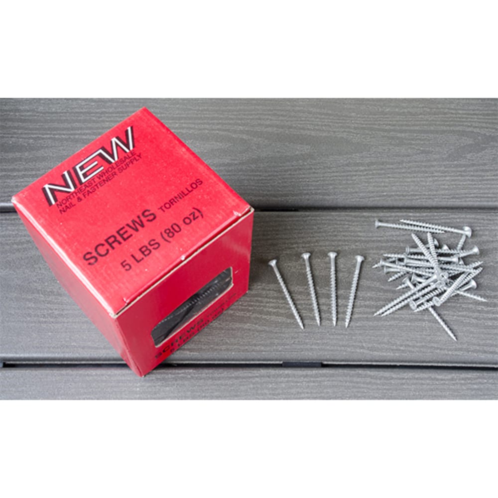Silver galvanized exterior coating for wood construction Course thread design Phillips bit engagement 5 box Also available in 1 3505242 Screws & Nails, Screws