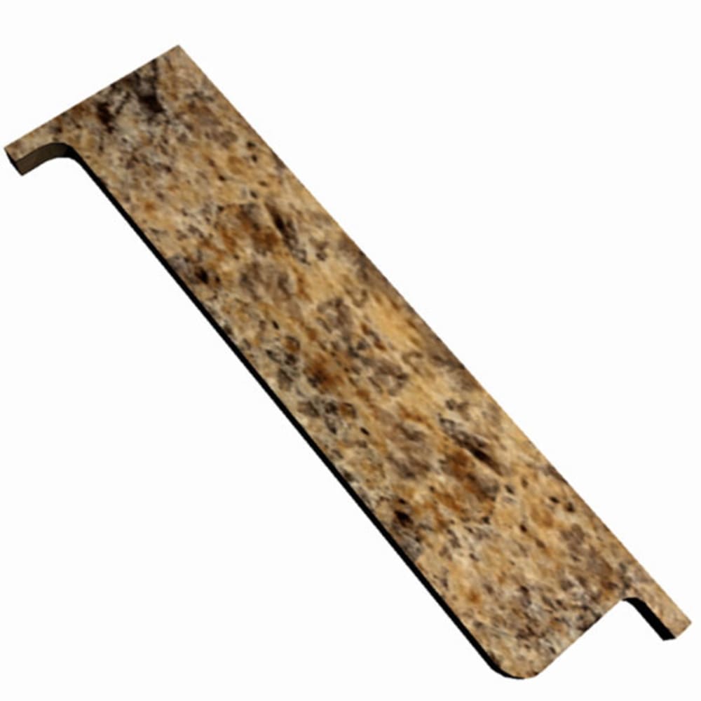 End splash kits are used to finish a countertop that butt into a wall. The end splash is a separate back splash that fits between end of 5017305 Butterrum side splash for laminate countertop