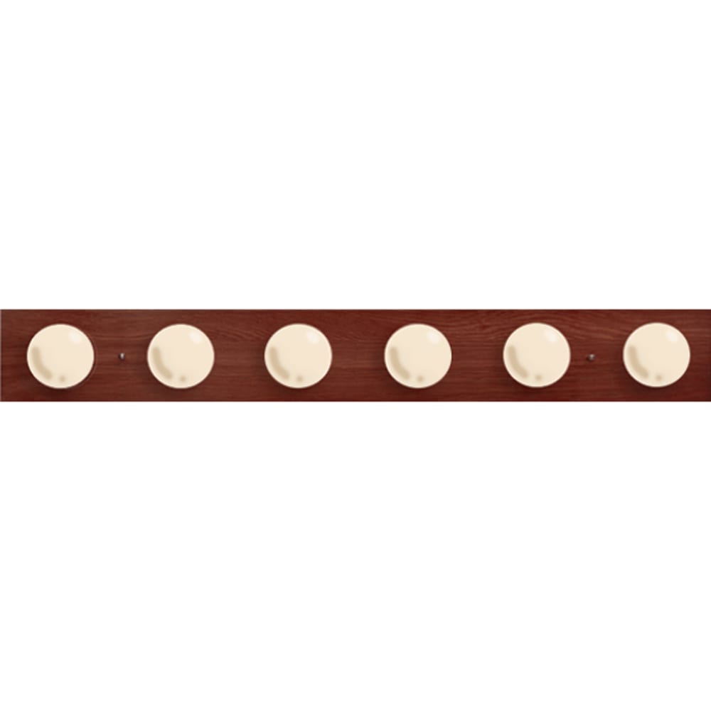 Cherry finish, part of our savannah merlot vanity and bath collection. Bulbs sold separately. Available in all Bargain Outlet locations 5024385 SAVANNAH MERLOT 36 LIGHT BAR