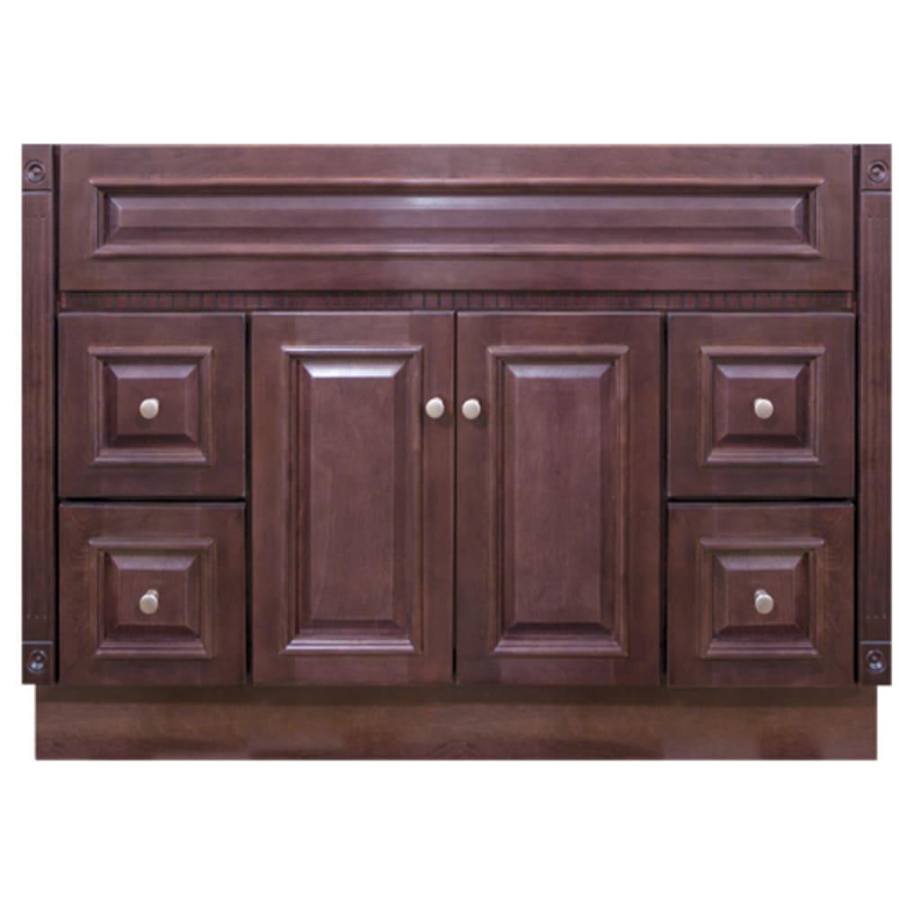 Heritage Cherry Vanity Base 48 x21 As shown Beautiful hand rubbed cherry matte finish 3 4 solid birch raised square 5024998 Bath, Vanities