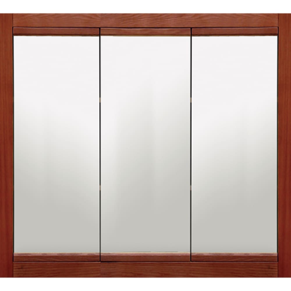 North Timber Savannah Merlot 36 Triview Mirror Medicine Cabinet