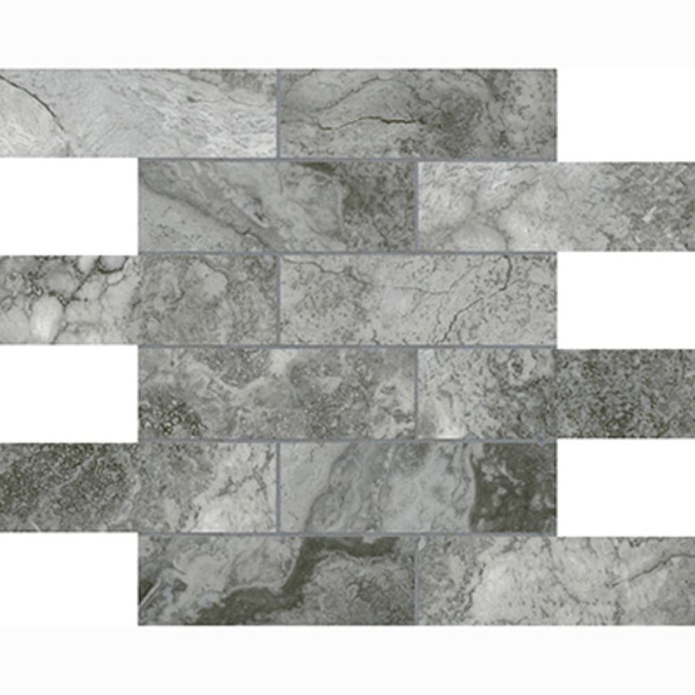 The High quality Bizantino collection features high definition ink jet technology for a more realistic stone look 2x6 Mosaic tile 5534662 Flooring, Ceramic & Porcelain Floor Tile