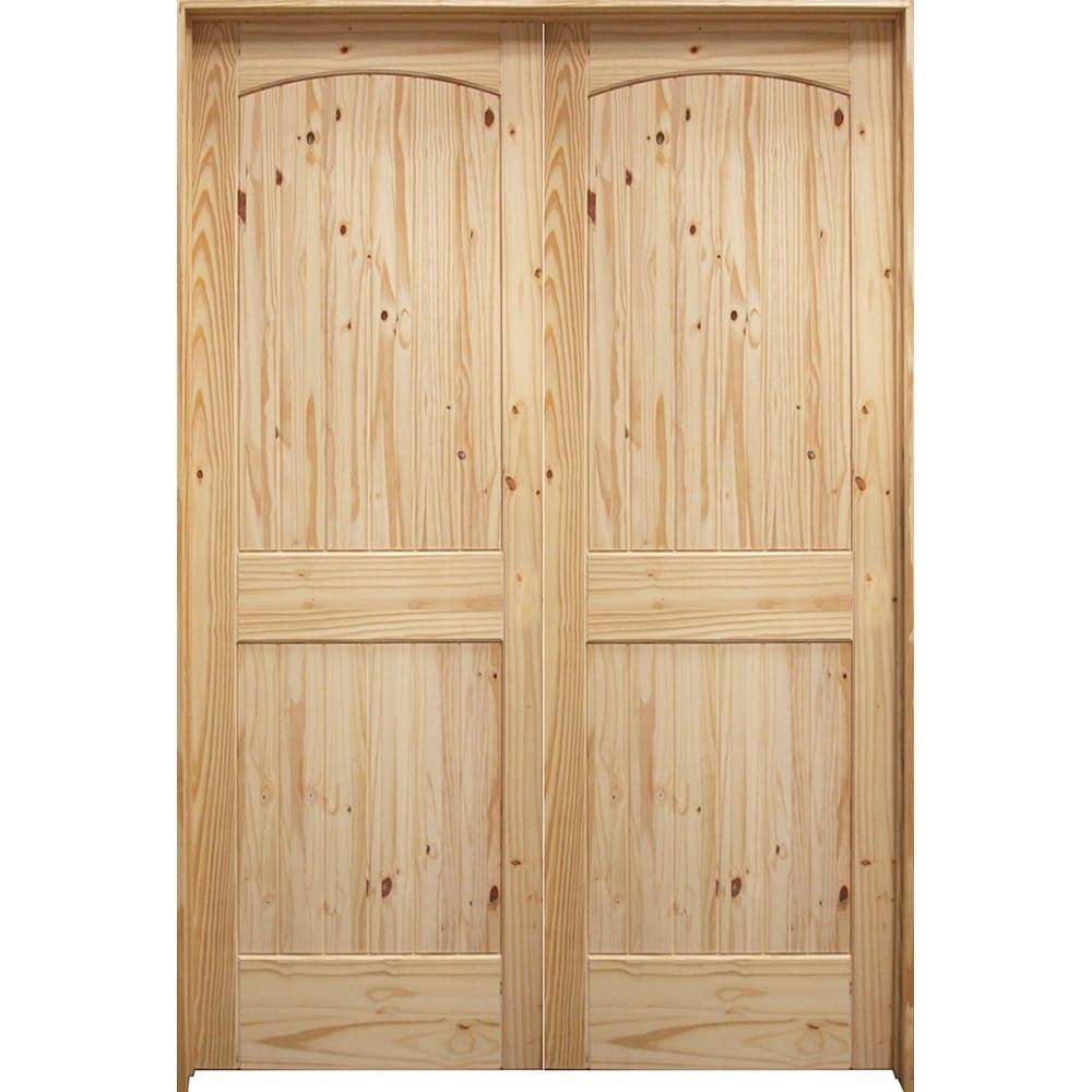 Arch Top Knotty Pine 48 Interior Double Door Barton S Home