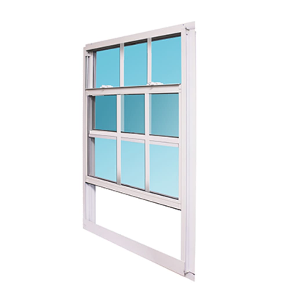 Krestmark Series 100 Durable aluminum construction Clear insulated glass with internal grids DP50 rating Screen included Integral 4548220 Windows, New Construction Vinyl