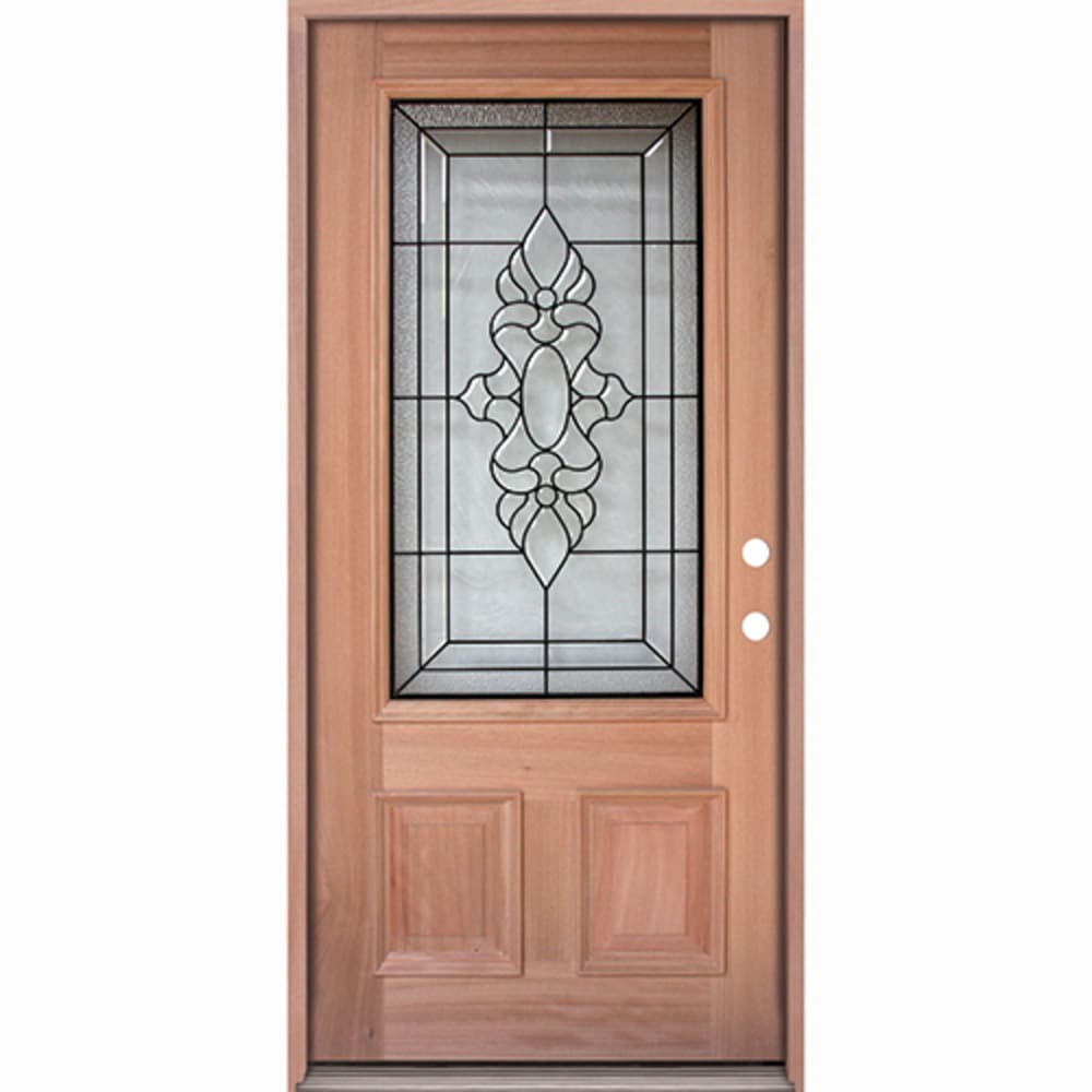 22 x 48 Insulated Glass Insert And Decorative Patina Black Caming Pattern Left Hand Ready to install Completely 4526178 Doors, Door Units Exterior