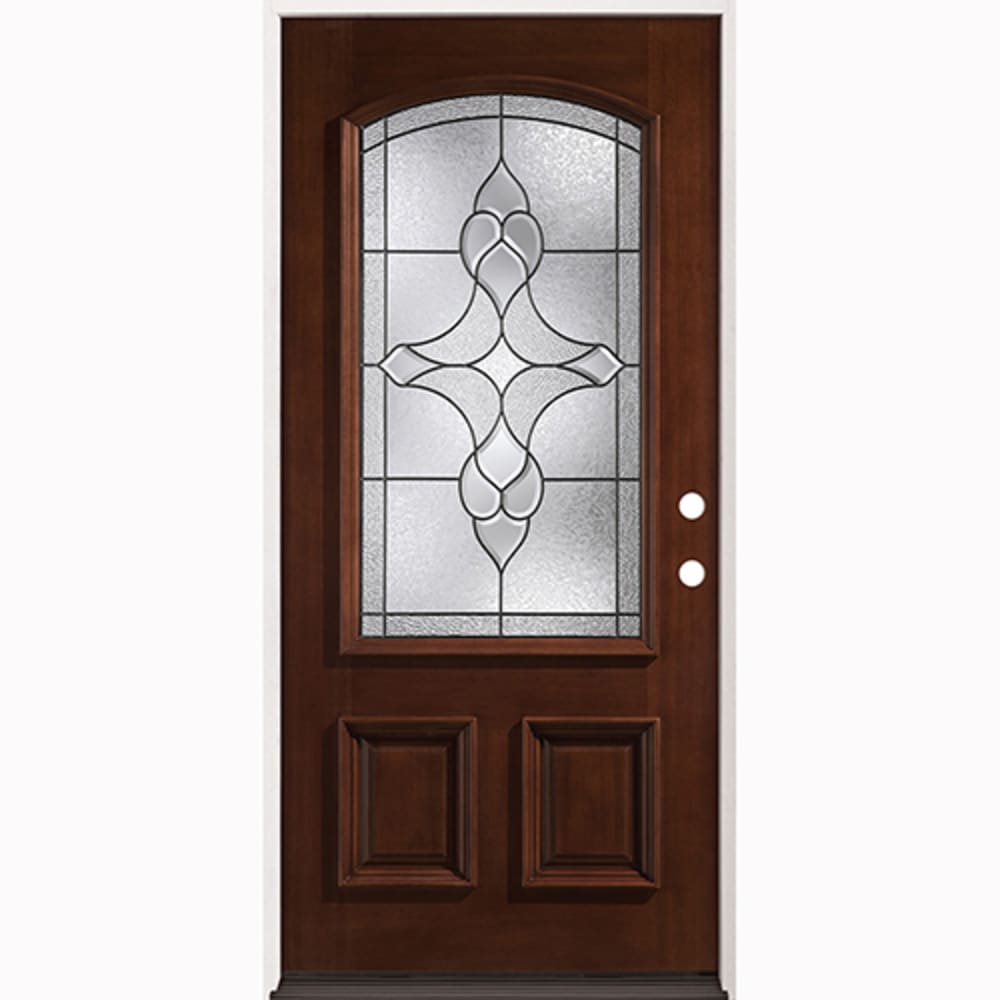 22 x 48 Insulated Glass Insert and Decorative Patina Black Caming Pattern Left Hand Ready to install Completely 4526296 Doors, Door Units Exterior