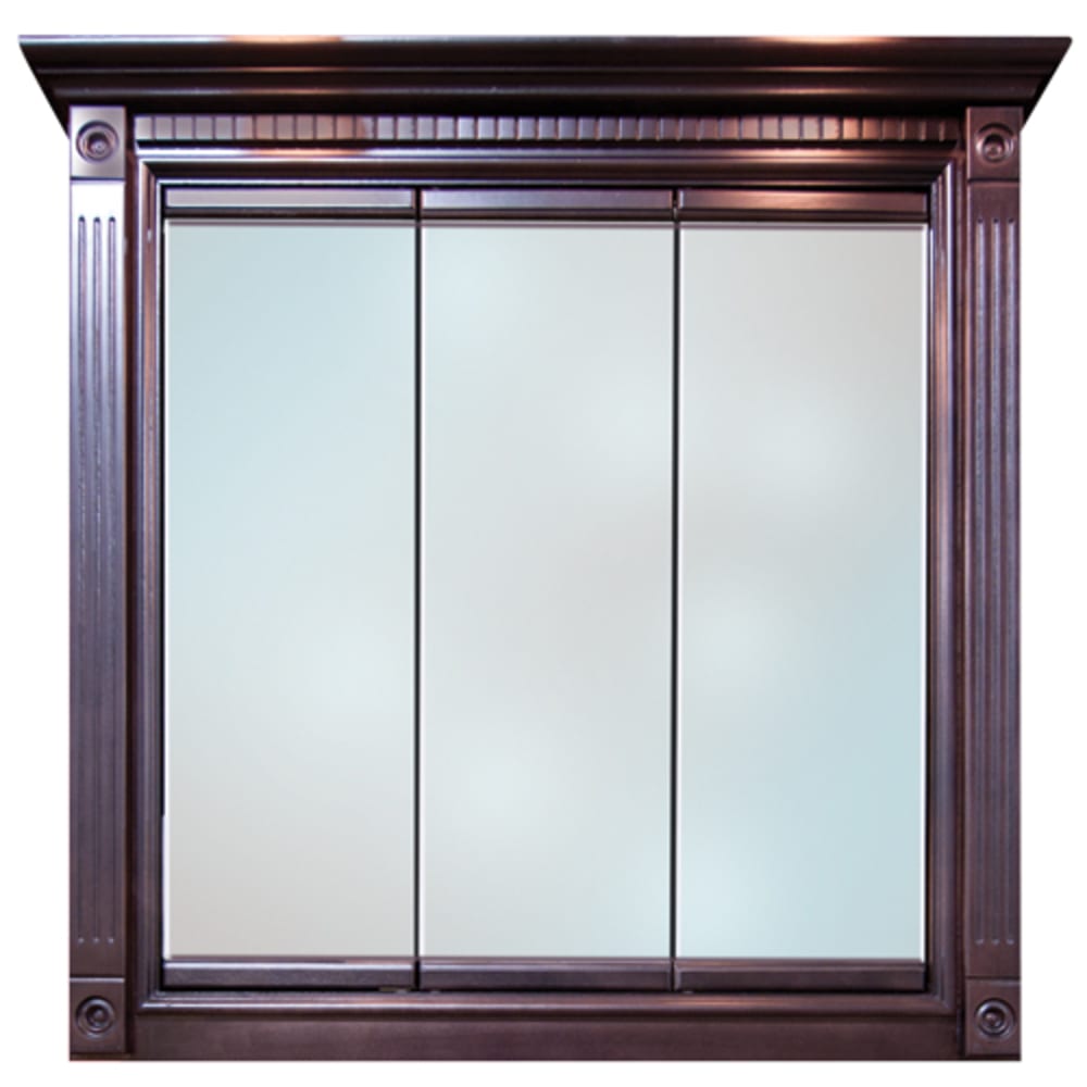 Beautiful hand rubbed cherry matte finish All wood No particle board Concealed hinges Raised fluted and dentil decorative moulding 5018364 Bath, Medicine Cabinets & Bath Mirrors
