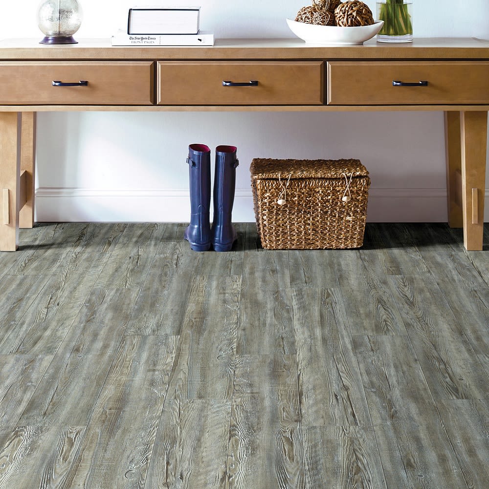 SLE Vinyl Plank 3.4mm 7" x 48" Weathered Barnwood SPC ...