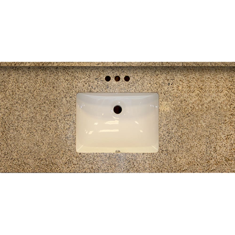 Enjoy the natural beauty and premium quality of natural stone. It's the class and style you deserve! A beautiful accent to any color 5020481 49x22 SD Golden Garnet Granite Vanity Top with Square Bowl