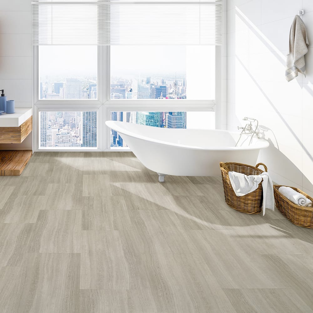 EVI Matrix Misty Gray SPC Rigid Core Vinyl Tile | Home Outlet